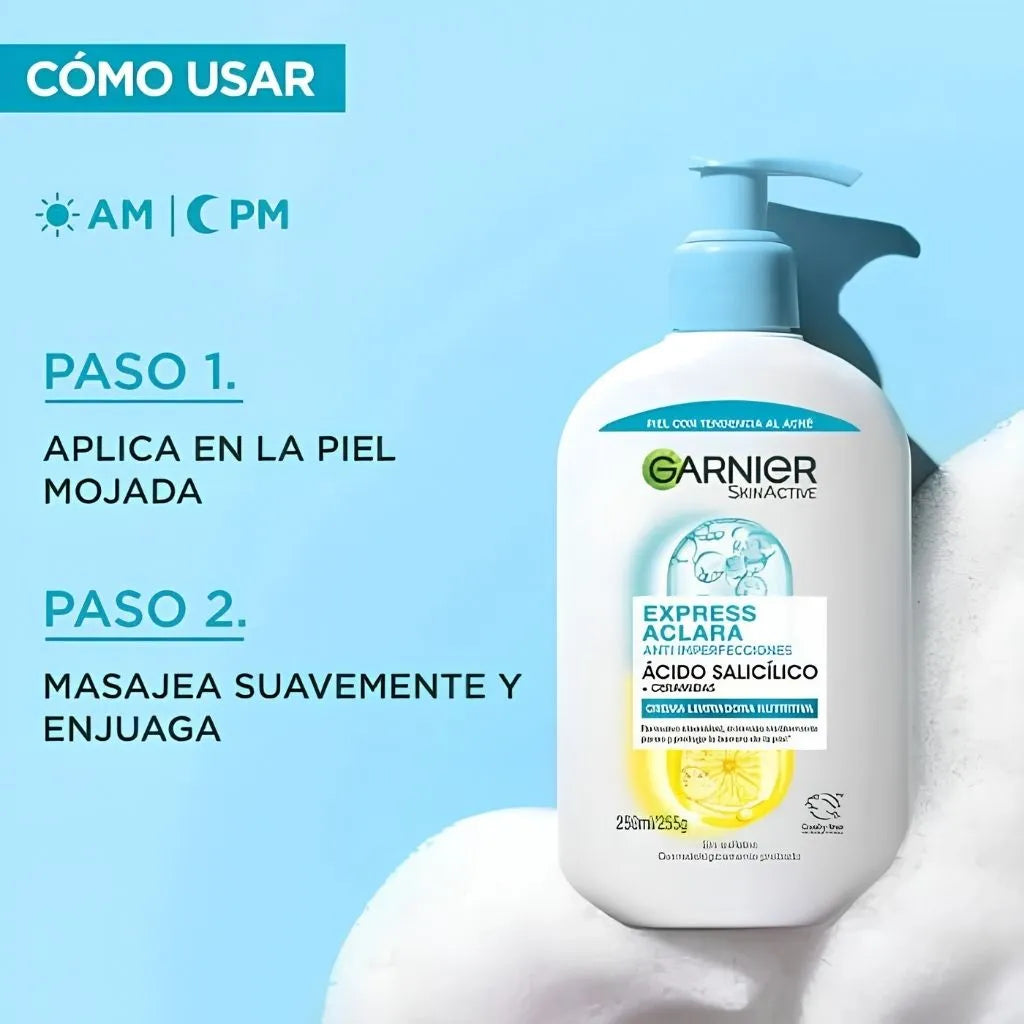 Garnier Express Aclara Ácido Salicílico Crema 250 Ml