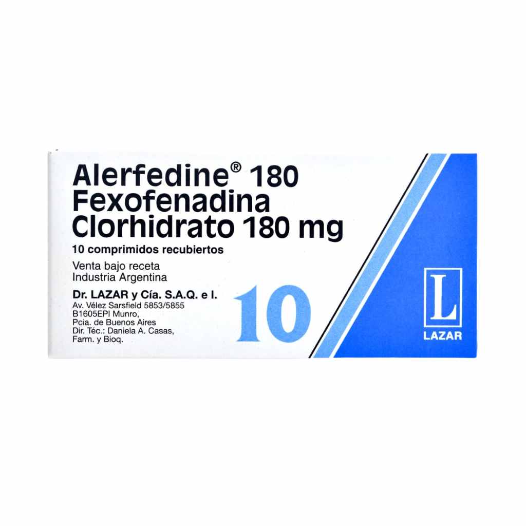 Alerfedine 180 Mg x 10 Comp