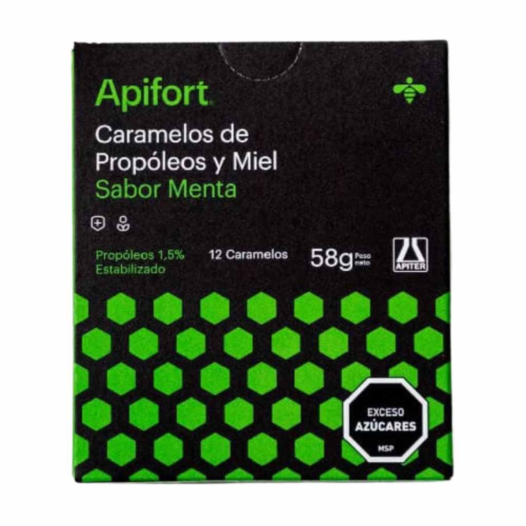 Apifort Caramelos De Propóleo Y Miel Sabor Menta x 12 Unidades