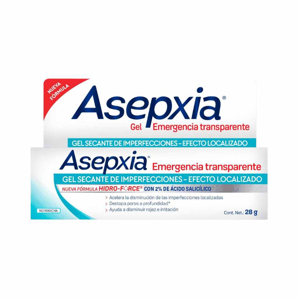 Asepxia Gel Emergencia Transparente 28 Gr