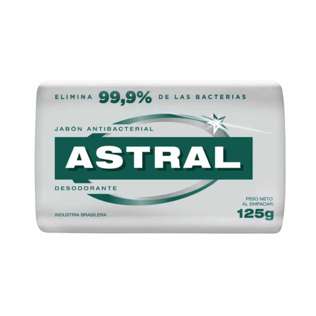 Astral Jabón En Barra Antibacterial 125 Gr