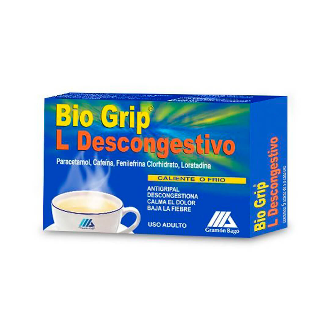 Bio Grip L Descongestivo Soluble x 5 Sobres