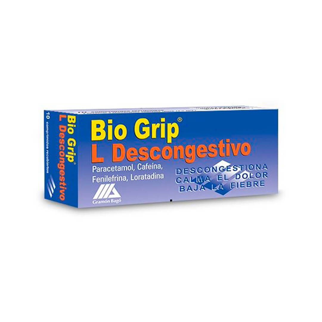 Bio Grip L Descongestivo x 10 Comp.