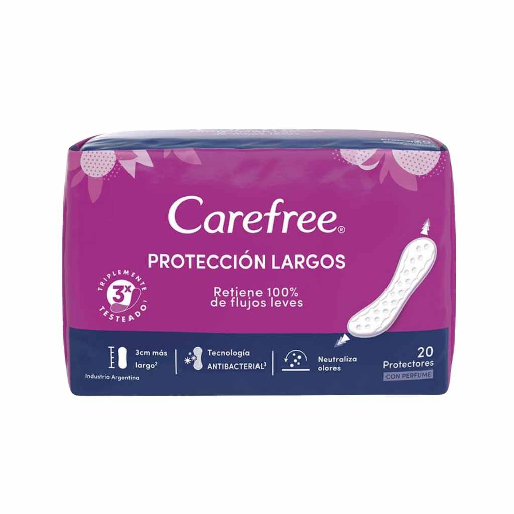 Carefree Protectores Diarios Largos x 20 Unidades