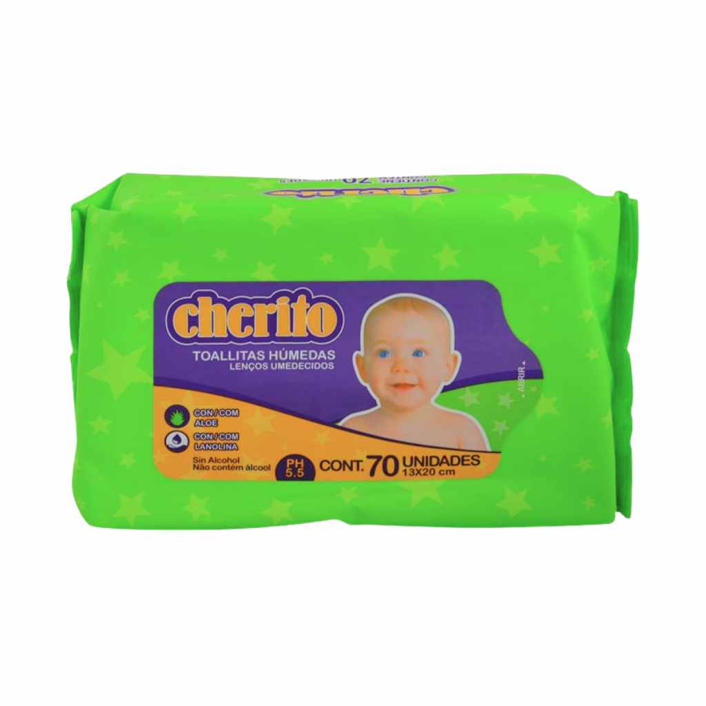 Cherito Toallitas Húmedas x 70 Unidades