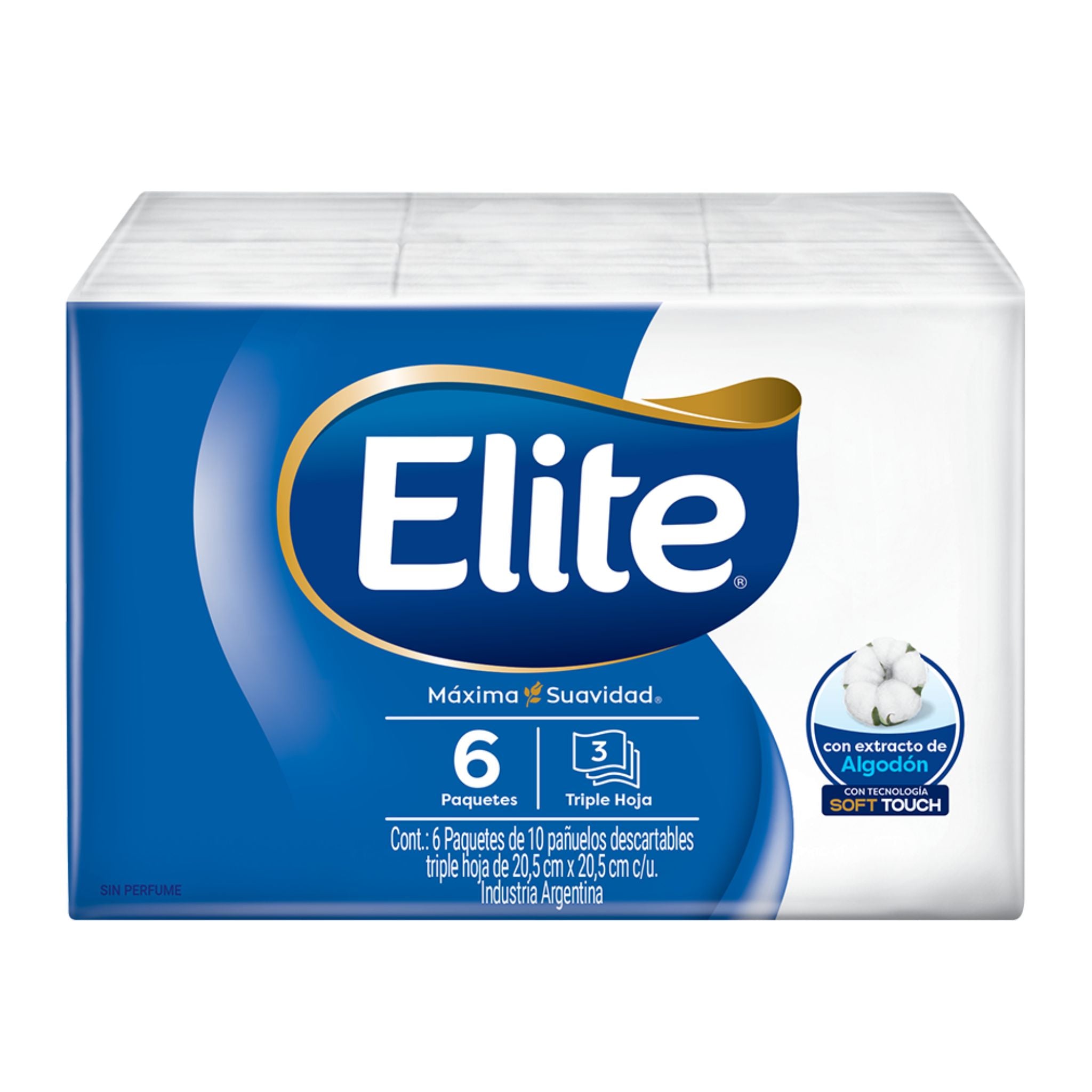 Elite Pañuelos 6 Paquetes De 10 Unidades