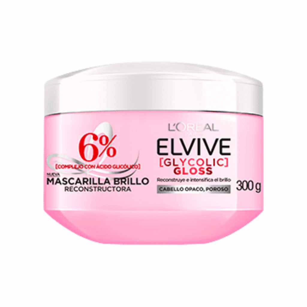 Elvive Crema De Tratamoento Glycolic Gloss 300 Gr