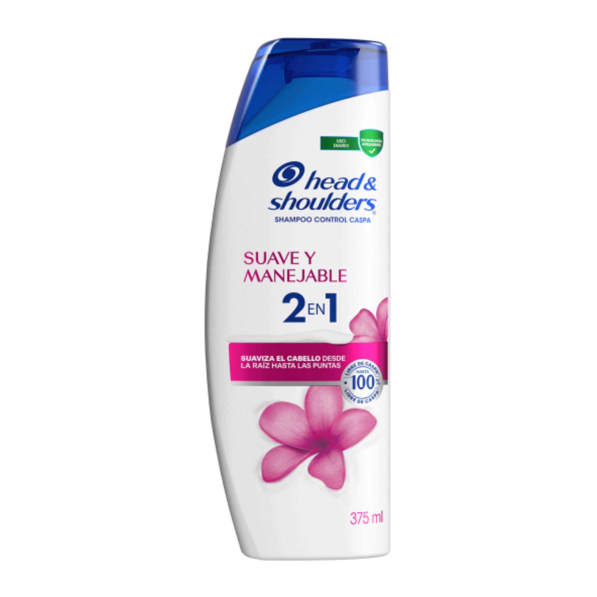 Head & Shoulders Shampoo 2 En 1 Suave Y Manejable 375 Ml