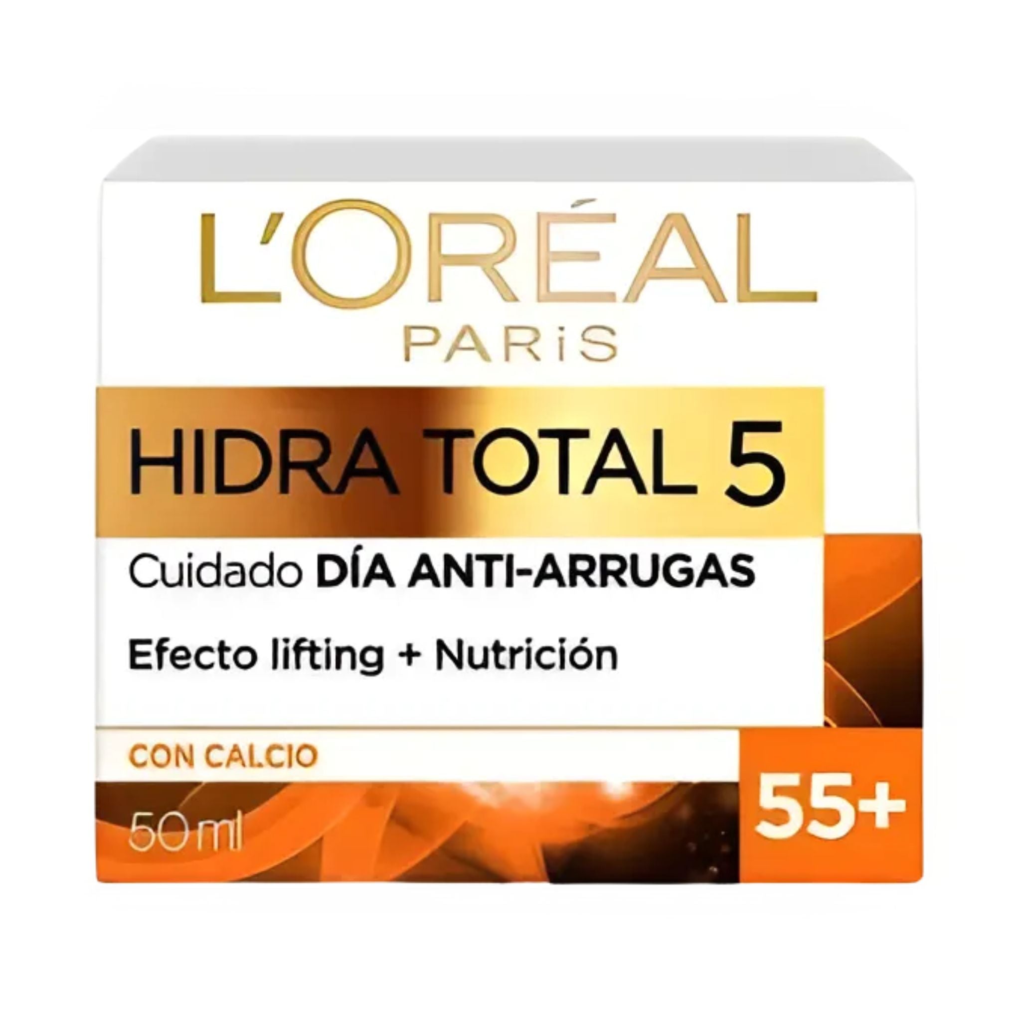L'oréal Crema Hidra-Total 5 Día Antiarrugas +55 Con Calcio 50 Ml