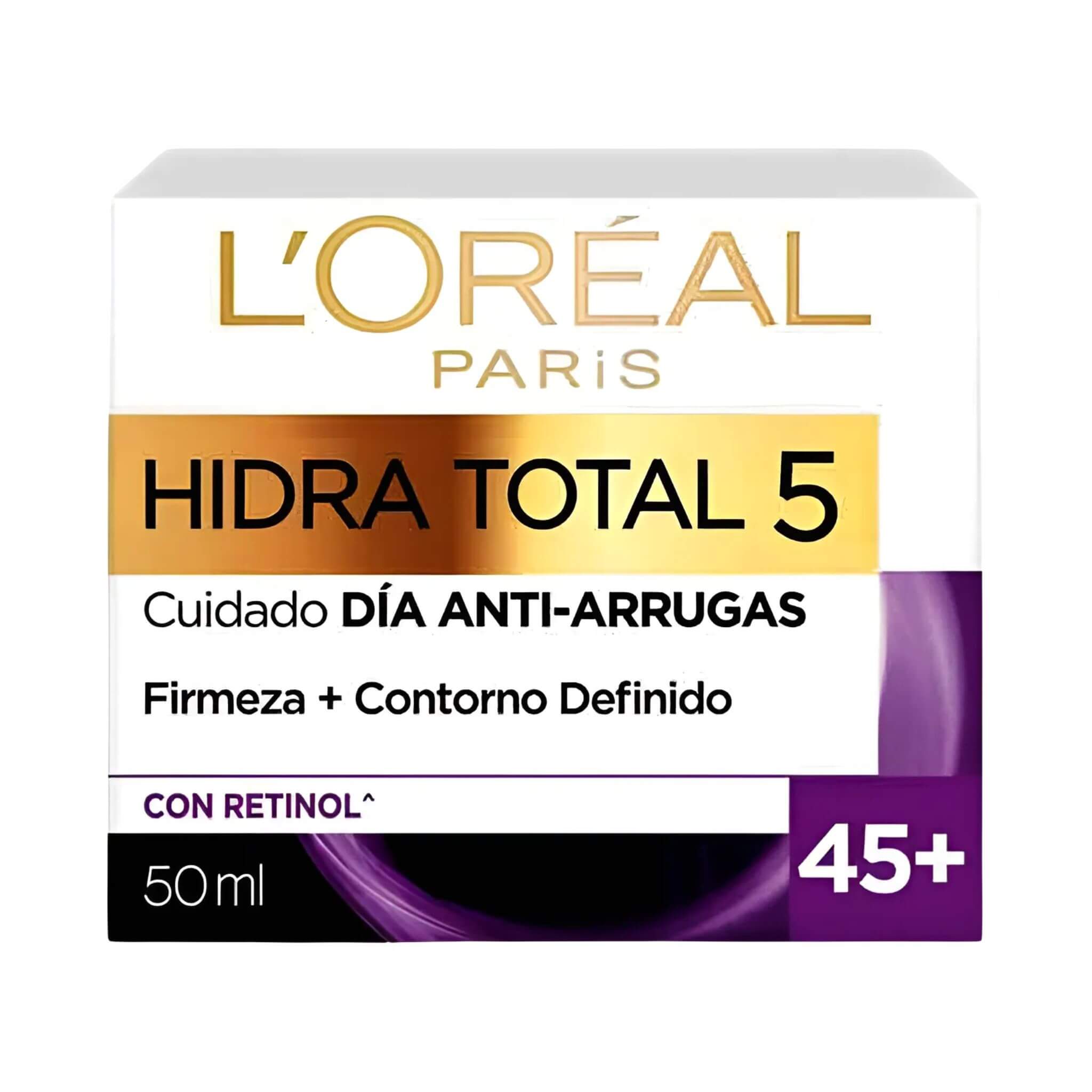 L'oréal Crema Hidra-Total 5 Día Antiarrugas +45 Con Retino-Péptidos 50 Ml