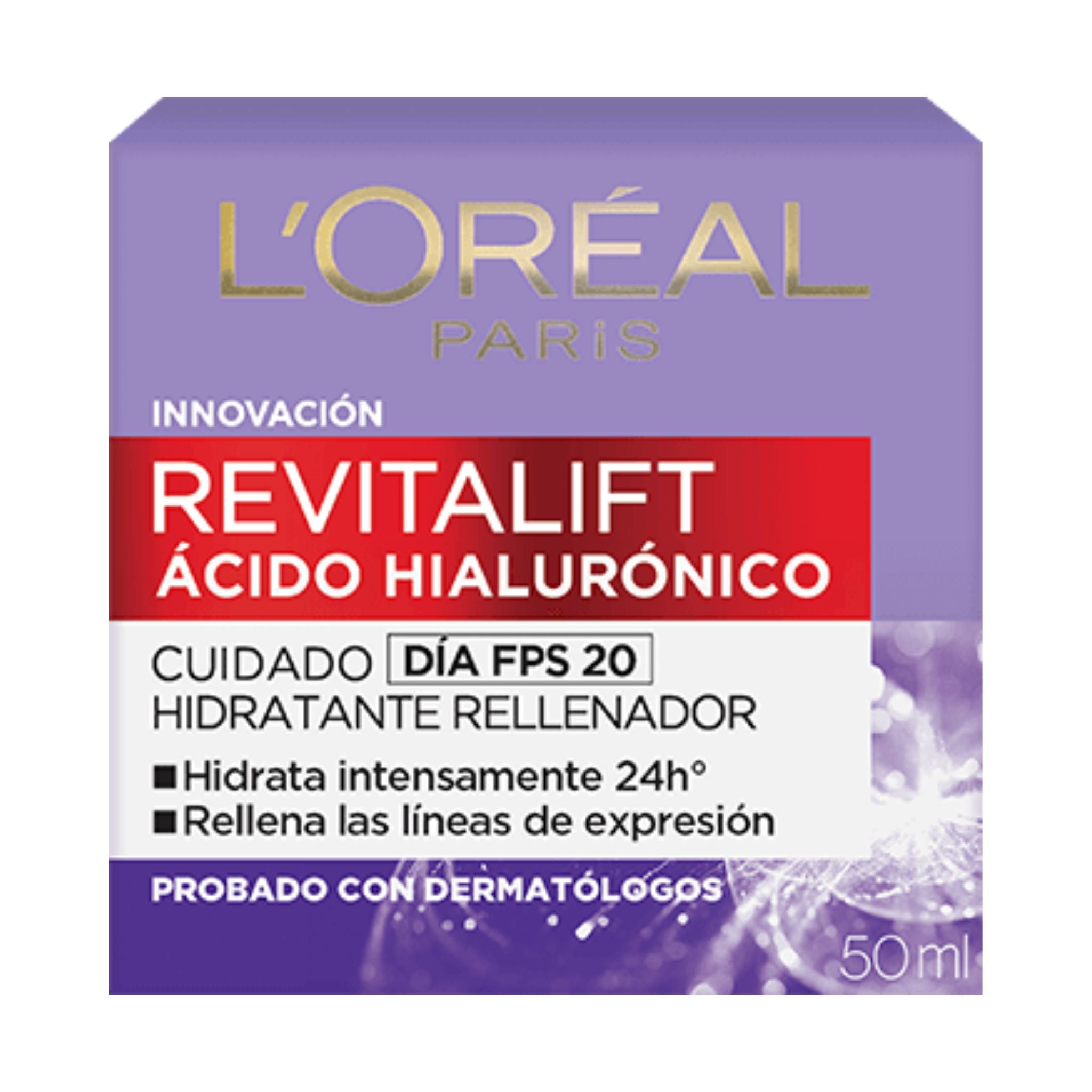 Loreal Crema Revitalift Acido Hialuronico Dia FPS20 50 Ml