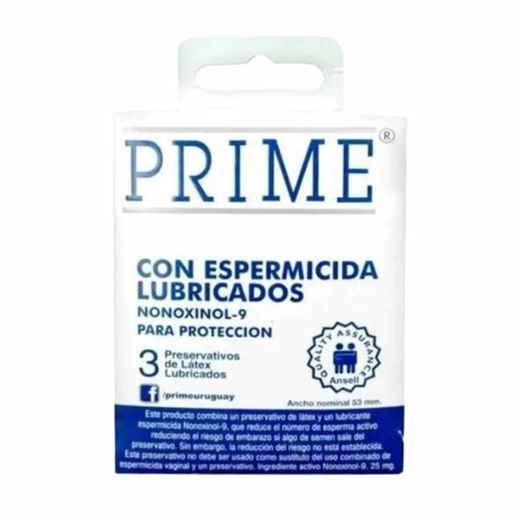 Prime Con Espermicida x 3 Unidades