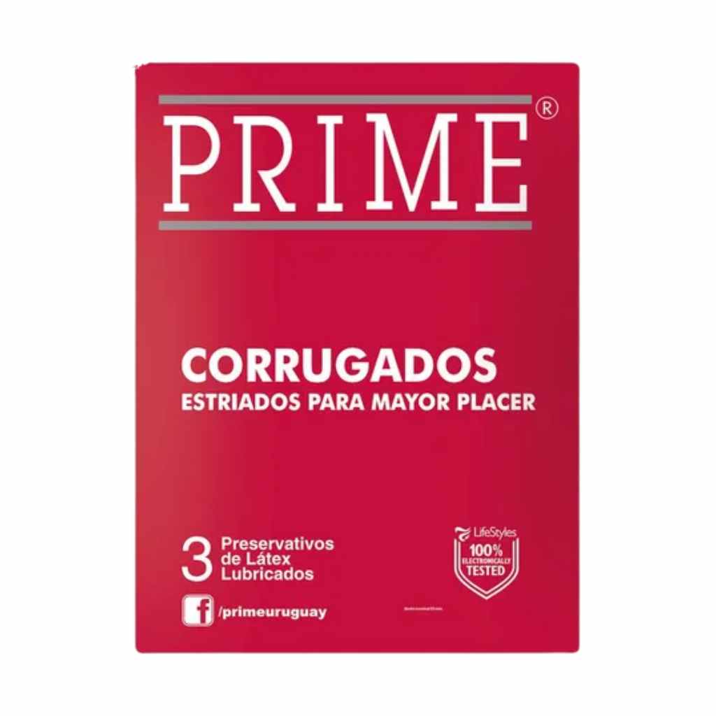 Prime Rojo Corrugados x 3 Unidades