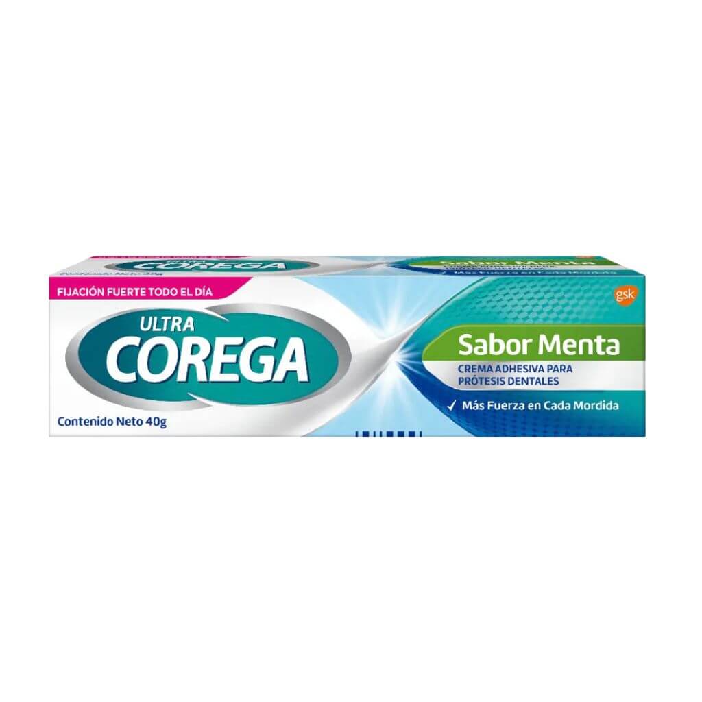 Ultra Corega Adhesivo Dental Crema Menta 40 Gr
