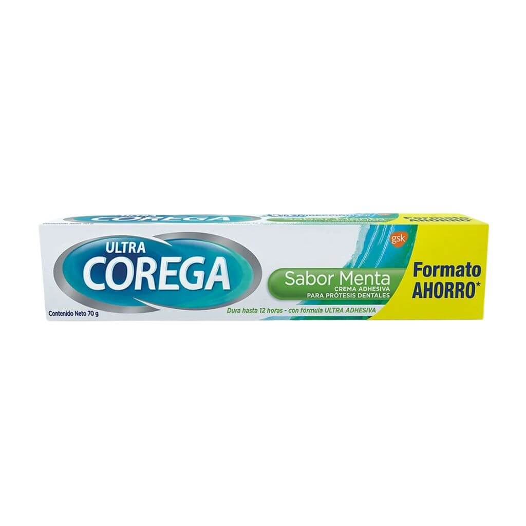 Ultra Corega Adhesivo Dental Crema Menta 70 Gr